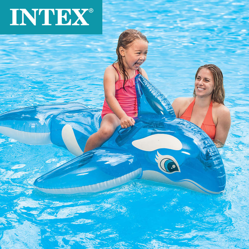 

Intex American 58523 Transparent Blue Whale Riding Water Inflatable Toy