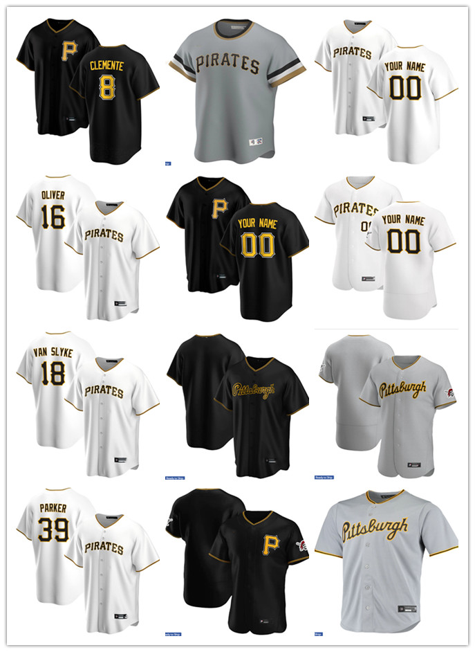 

Men Women Youth Pittsburgh Pirates 16 Al Oliver 39 Dave Parker 18 Andy Van Slyke 8 Roberto Clemente Custom Baseball Jersey Blank, Blue;black