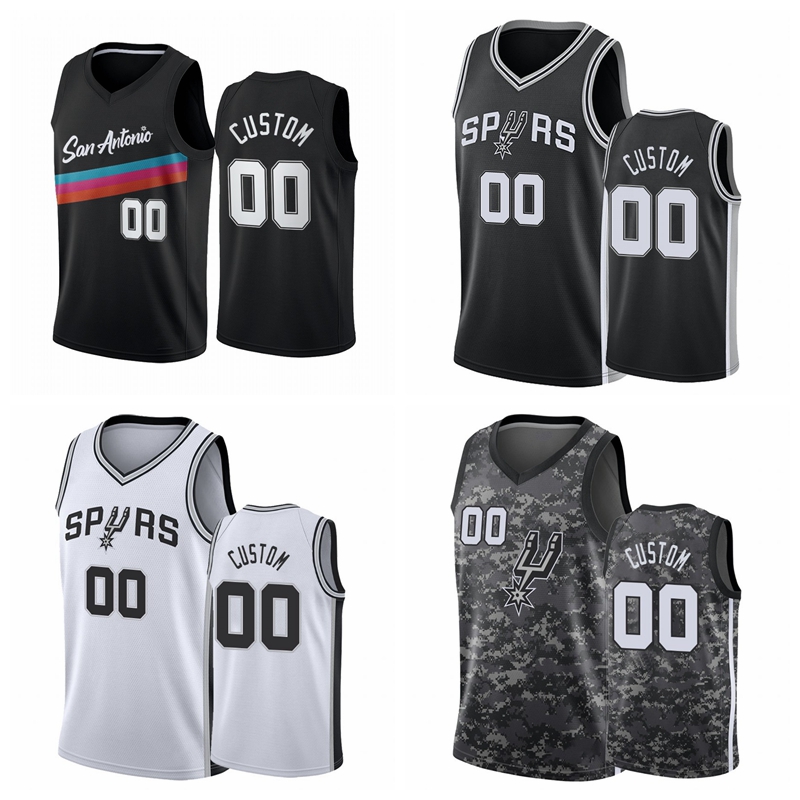 

SanAntonioSpursMEN Custom #00 Icon Black Basketball Jersey
