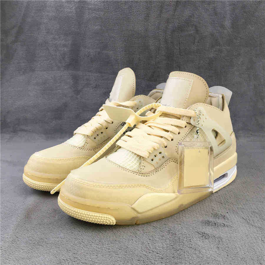 

Sail OW Jumpman 4 4s fashion shoe Grey Mens Womens Basketball ShoesU3M4, #1