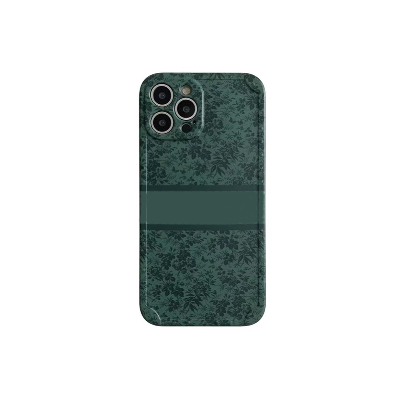 

Luxurys Designers Leather Phone Cases G Brand For IPhone 11 12 13 Pro Promax 7/8 XR Xsmax Fashion Cover Anti-fall Cell Case D2110287Z, Green