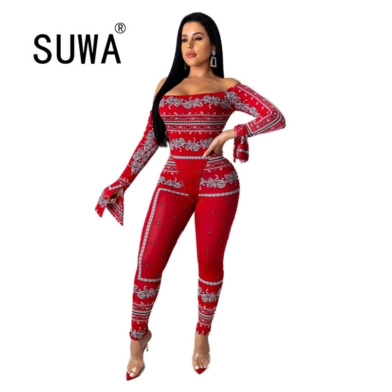 

Women' Set Autumn Winter Bodysuit Leggings Full Sleeve Slash Neck Stripe Sexy Night Club Party Outfits Tracksuits WWholesale 210525, Pink