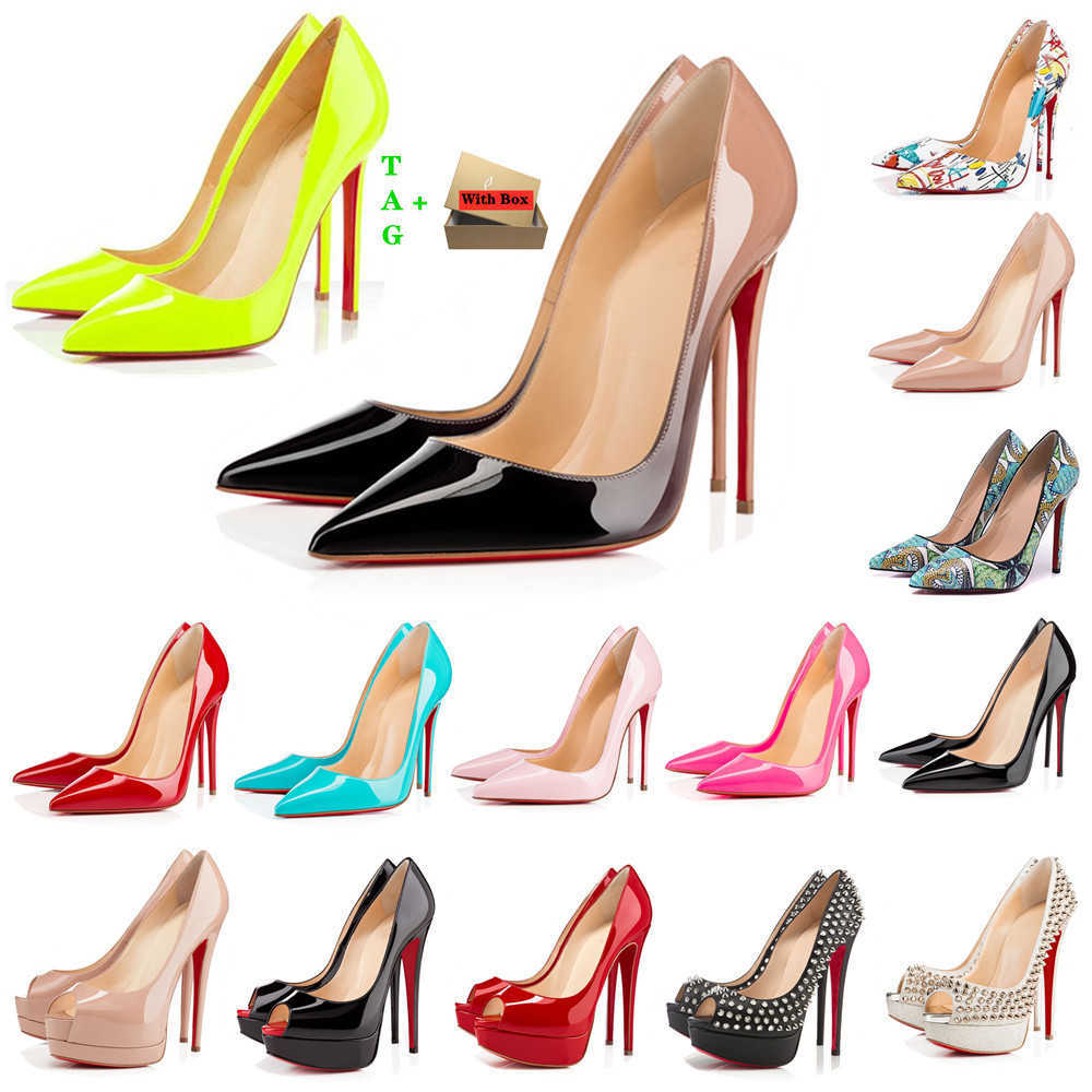 

Classic Woman Red Bottoms High Heels Designer Brand Peep-toes Sandals Sexy Pointed Toe Reds Sole 8cm 10cm 12cm Pumps Luxurys Womens Wedding, 39