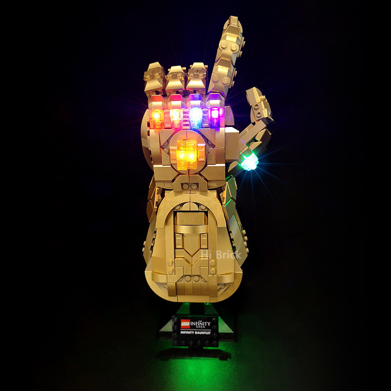 

76191 Thanos Unlimited Gloves Matching LED Lights Children's Birthday Gift For Boys And Girls (Building Blocks Not Included)