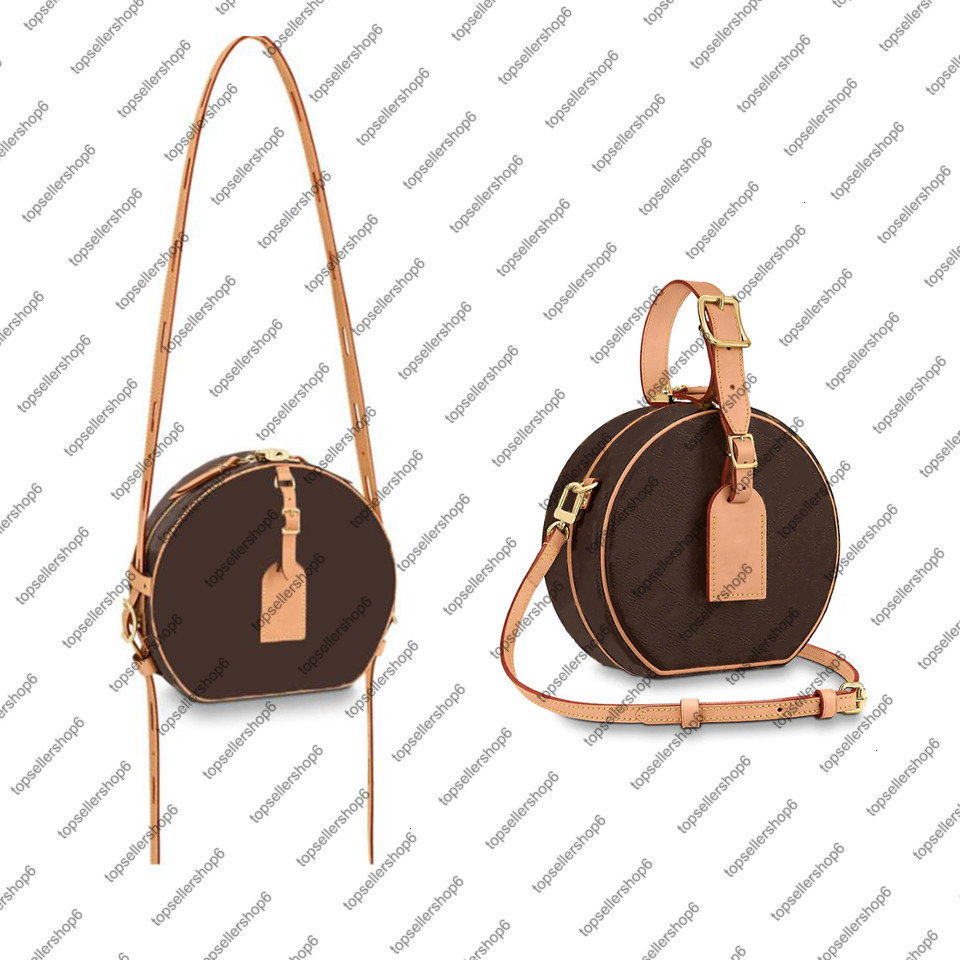 

M43514 PETITE BOITE CHAPEAU BOITE MM PM Handbag purse original cowhide trim canvas hatbox designer shoulder bags crossbody messenger