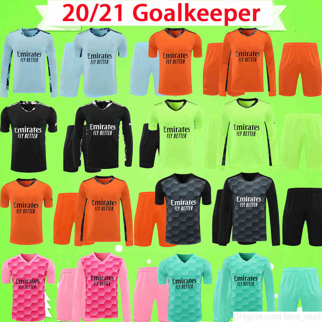 

Adult kit Real Madrid 20 21 AC COURTOIS LENO MILAN DONNARUMMA 2020 2021 goalkeeper Soccer Jerseys man suit Football shirt uniform mens set Uniform, Black