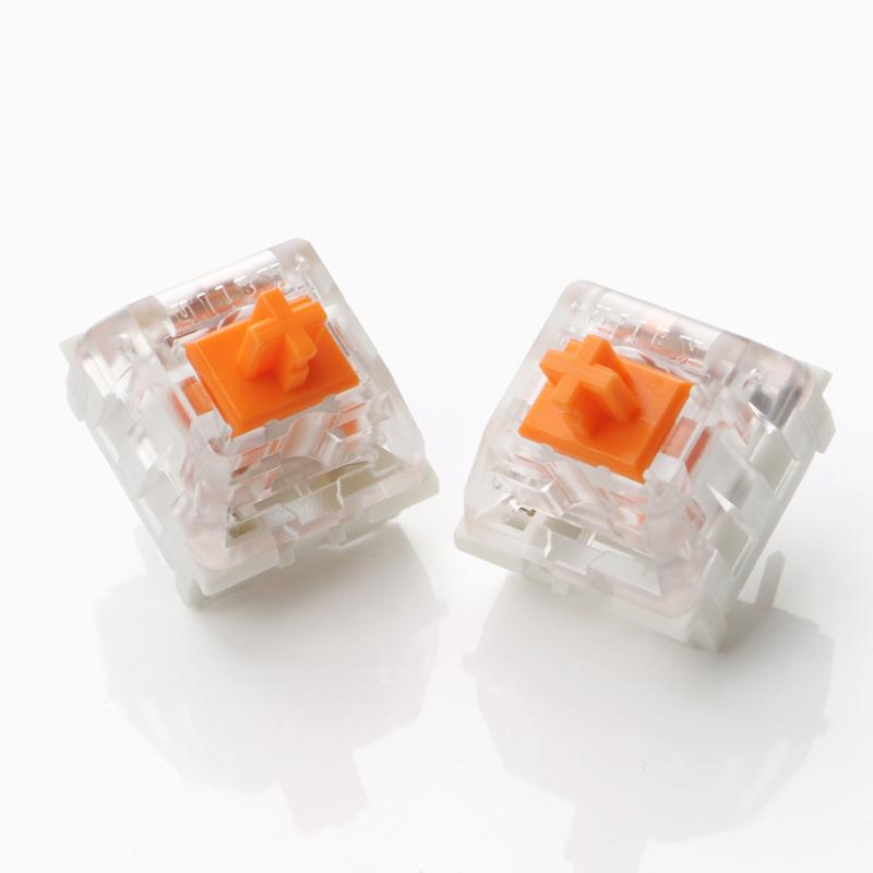 

Keyboards NovelKeys X Kailh Sherbet Switch For Mechanical Keyboard Tactile Axis 3pin RGB SMD Clickbar Orange 45g Force Customize DIY Game