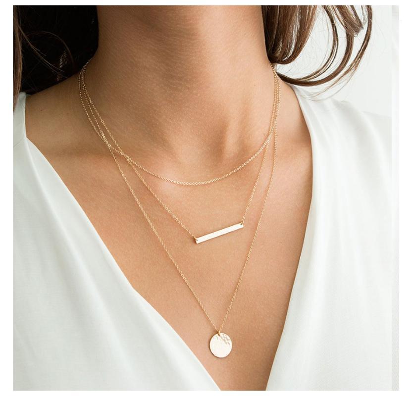 

Chains Fashion 316L Stainless Steel Neckalce Set Trendy Classic Multilayer Pendant Necklace For Women Party Engagement Gift Wholesale, Silver