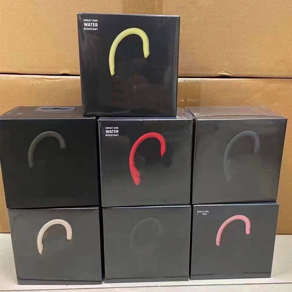 

2021 Cell Phone Earphones Ear Hook headphones LED Power Pro Noise Wireless Headsets 8 Colors With Charger Box Display In-Ear TWS headset wholesale, Red