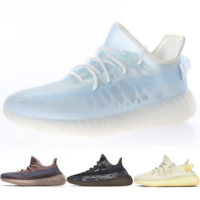 

Kanye Mono Ice Clay Mist Cinder Mens Running Shoes GW2869 Women Translucent Breathable Mesh Hollow Nylon Black Sneakers GX3791 GW2871 US13 36-48, Y57