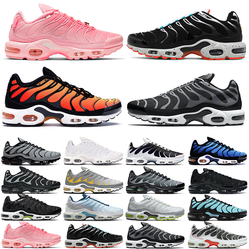 

tn plus men women running shoes triple Black Aquamarine white Atlanta Crater Psychic Blue Volt Voltage Purple mens trainers outdoor sports sneakers size 36-45, 30