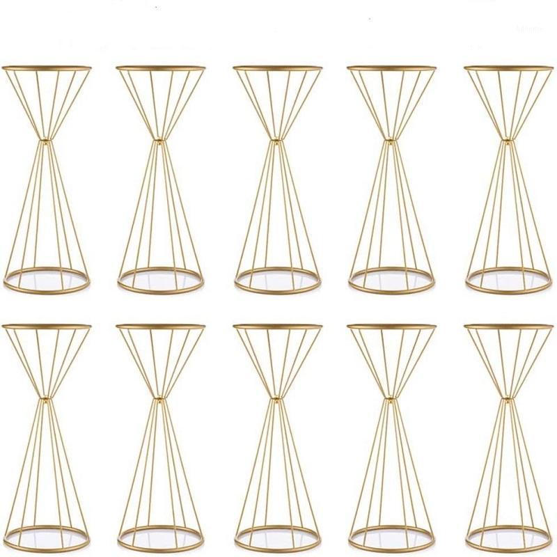 

Party Decoration 10PCS Gold/ White Flower Stand 70CM/ 50CM Metal Road Lead Wedding Centerpiece Flowers Rack For Event