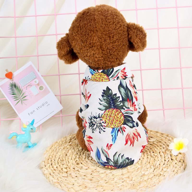 

Dog Apparel Sell High Quality Cute Puppy T Shirt Clothes Spring Summer National Printing Hawaiian Wind Handsome 20E