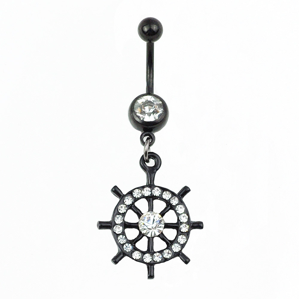 

Alloy Diamond Rudder Belly Button Ring Belly Button Nail Piercing Jewelry