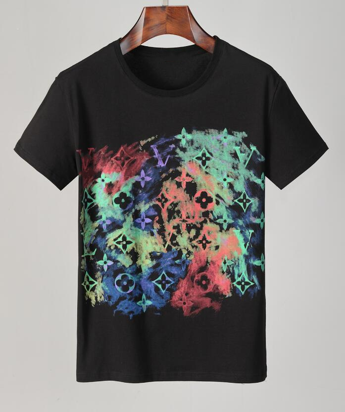 

2021 summer mens t shirt fashion simple pure cotton black and white Couples clothing casual high-quality letter embroidery M-3XL#632, White;black