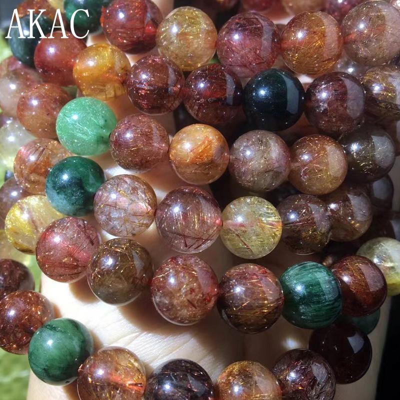 

Other Approx7-10mm Natural Colorful Rutile Quartz Bracelet Beads
