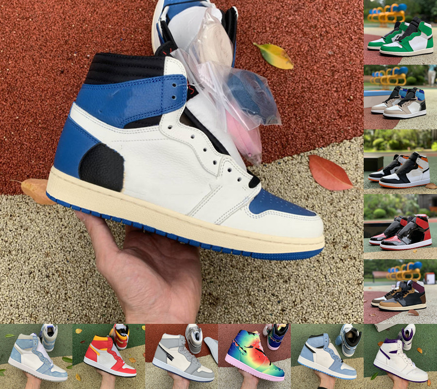 

High quality J Balvin 1 men women basketball shoes 1s JORDÁN OG Hyper Royal University Blue Bio Hack Dark Mocha designer sneakers Lucky Green Fragment Mid Milan trainer, 20