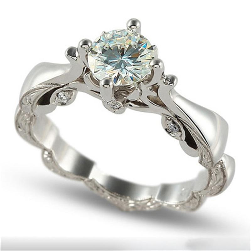 

Cluster Rings 925 Sterling SliverColor Fine Jewelry Diamond For Women Luxury Wedding Anillos Gemstone Bizuteria White Topaz, Golden;silver