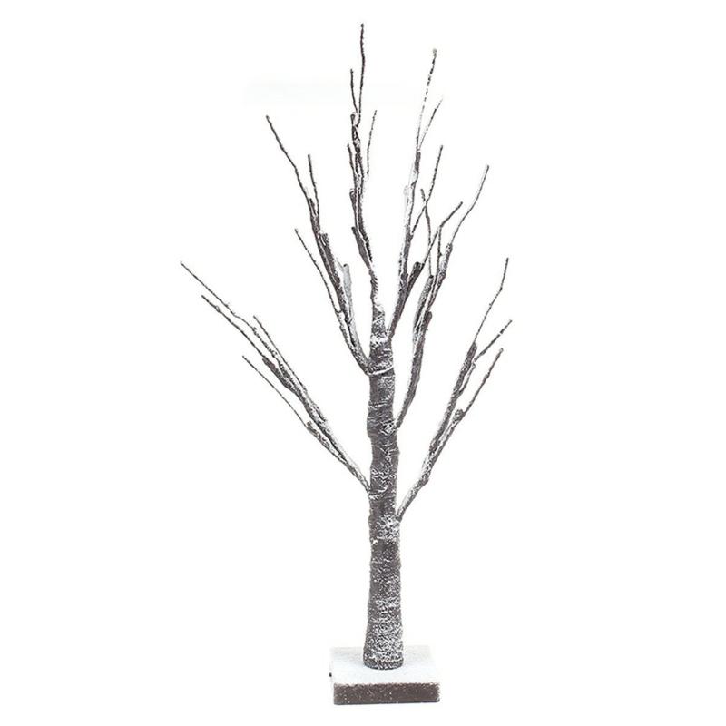 

Christmas Decorations Nordic Style Tree Simple Led Lamp Simulation White Birch Luminous Trunk Snow Decoration