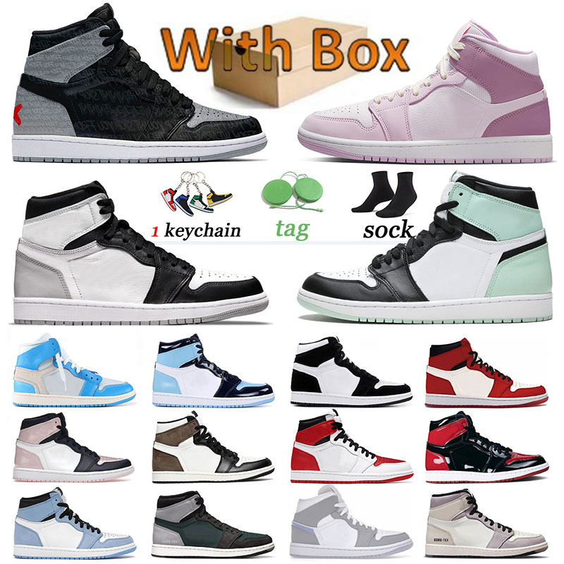 

Jumpman 1 Basketball Shoes High OG NRG Igloo Off Stage Haze Retro Valentines Day 2022 Rebellionaire White 1s University Blue Sneakers Mens Womens Trainers, B24 36-46 chicago
