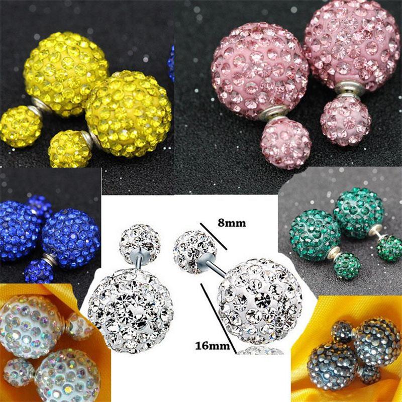 

Stud 11.11christmas Earrings For Women Earring Korean Fashion Round Ball Gifts Year 2022 Crystal, Golden;silver