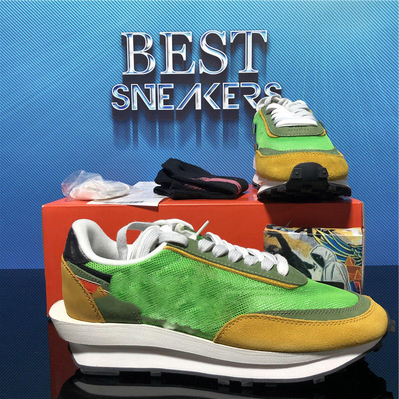 

Top Quality Black LD waffle Green Multi Men Women Casual Shoes Undercover X Wolf Grey-Black Mens Breathe Sneakers, Style 12