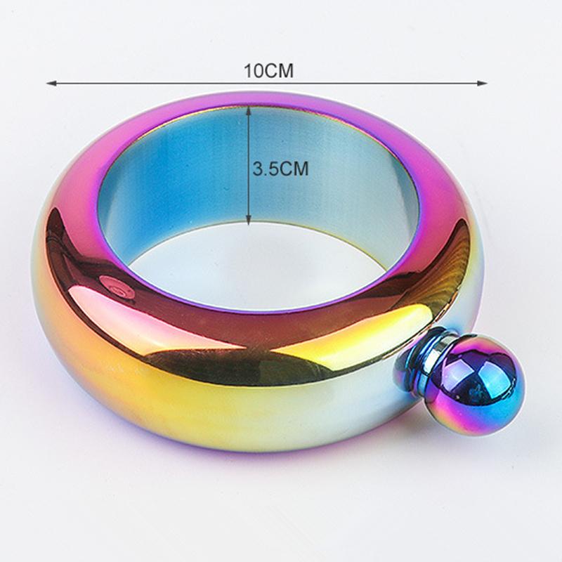 

Hip Flasks Fashion Bracelet Flask Creative Hidden Stainless Steel Wine Bangle With Funnel 3.5oz