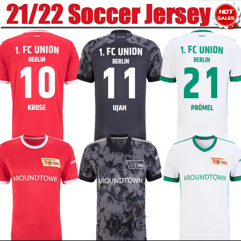 

FC Union Berlin Soccer Jerseys Home Red FRIEDRICH KRUSE TRIMMEL 21/22 Away Black 3rd White Soccer Shirt Men Adult Short Sleeve Customized Football Uniforms 2021 2022