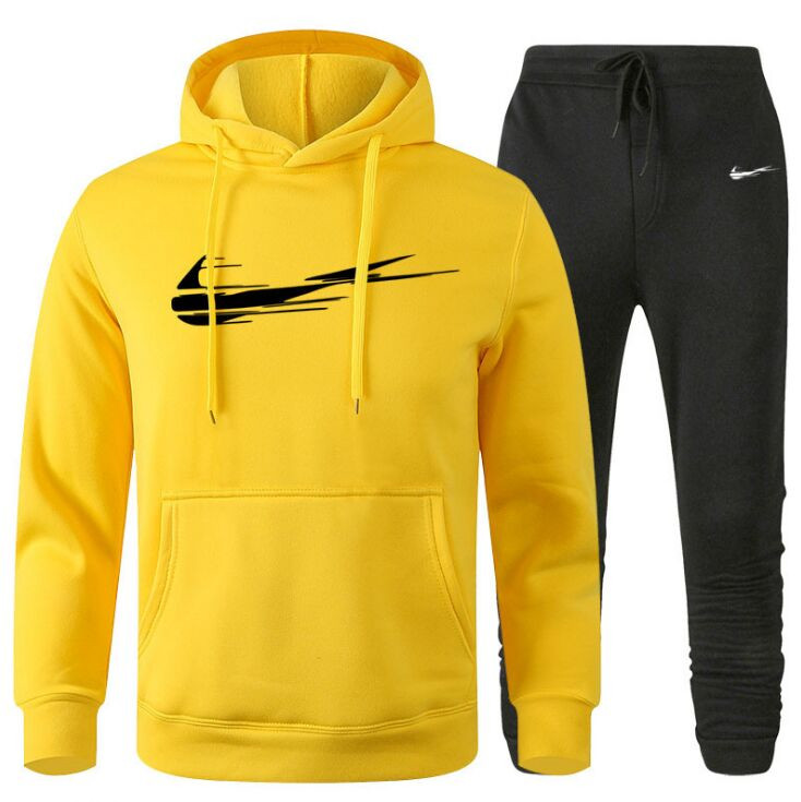 

2021 Men's Autumn Winter Sets Hoodie+Pants Pieces Casual Tracksuit Male Sportswear Gym Brand Clothing Sweat Suit 21 color, 17