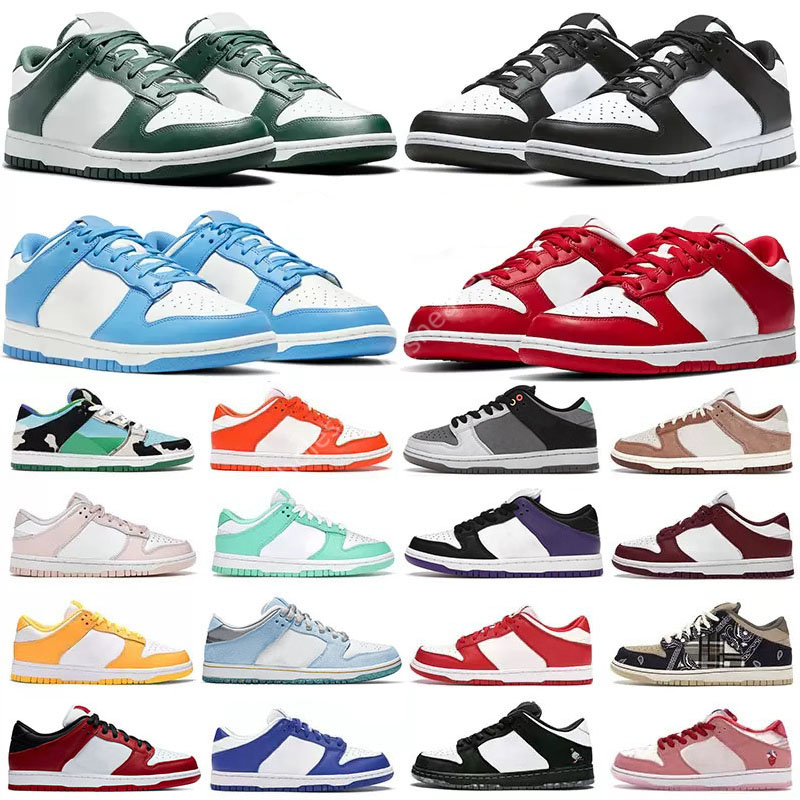 

2022 men women shoes sneakers White Black Panda Grey Fog UNC GAI Varsity Green Apple Laser Orange Syracuse Mummy Coast Candy mens flat trainers, Shoes box