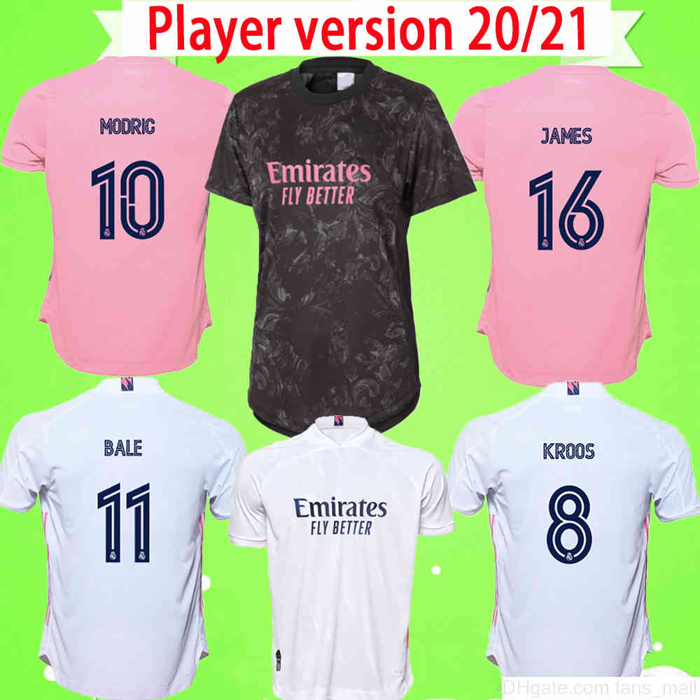 

Player version 2020 2021 Real madrid soccer jerseys home away 3rd 20 21 BENZEMA RODRYGO BALE HAZARD Pink football Shirt Uniforms ZIDANE SERGIO RAMOS, Black;yellow