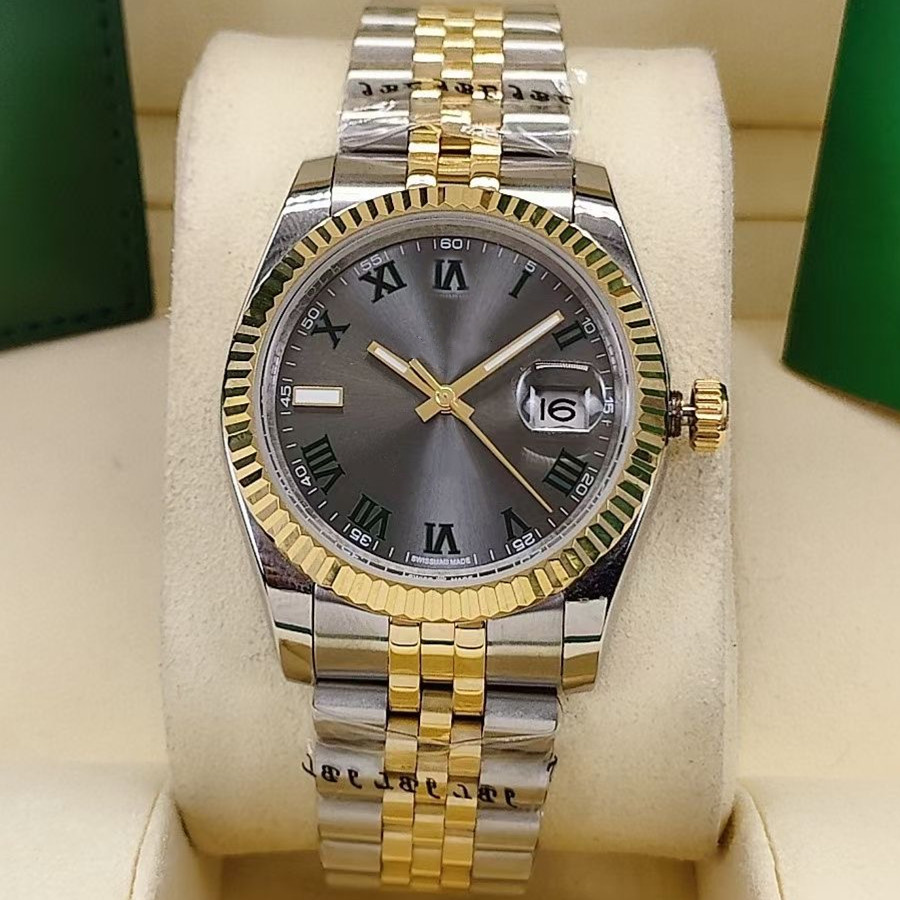 

Fashion Roman Digital Dial Men's Watch 36 mm automatic movement Mechanical designer High-end dating luxury wristwatch, The screwdriver