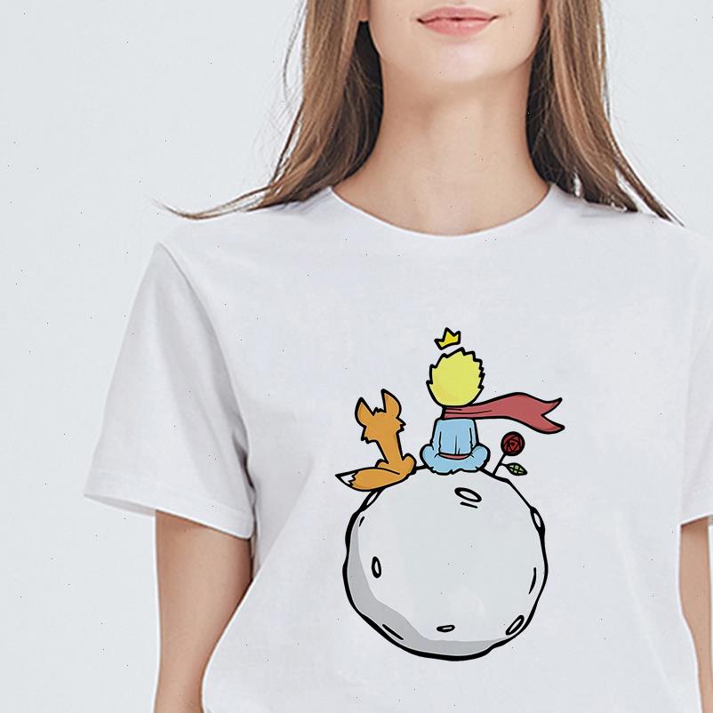 

harajuku plus size graphic women t shirt young prince vintage vogue cute, White