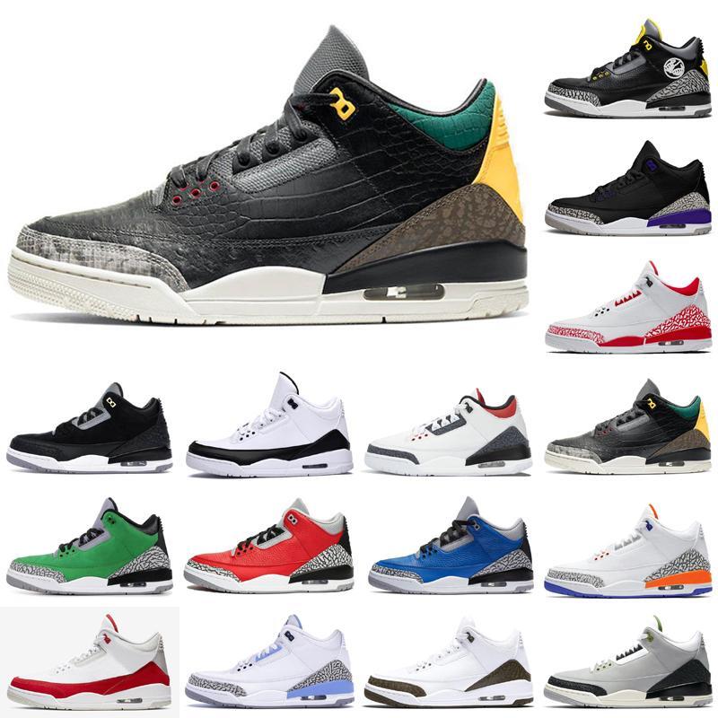 

2021 Racer Blue 3 3S Shoes Mens Cool Grey A Ma Maniere UNC Fragment Knicks FREE THROW LINE Denim Red Black Cement Pure White Trainer Sneakers US 7-12, 33