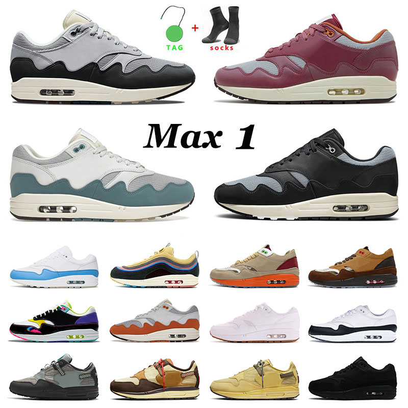 

Patta Wave 1 87 Running Shoes For Mens Designer Kiss Of Death Baroque Brown Sean Wotherspoon White Gum Obsidian Unc Bred Bacon Sports Sneakers Men Women Trainers, B27 40-45 elephant