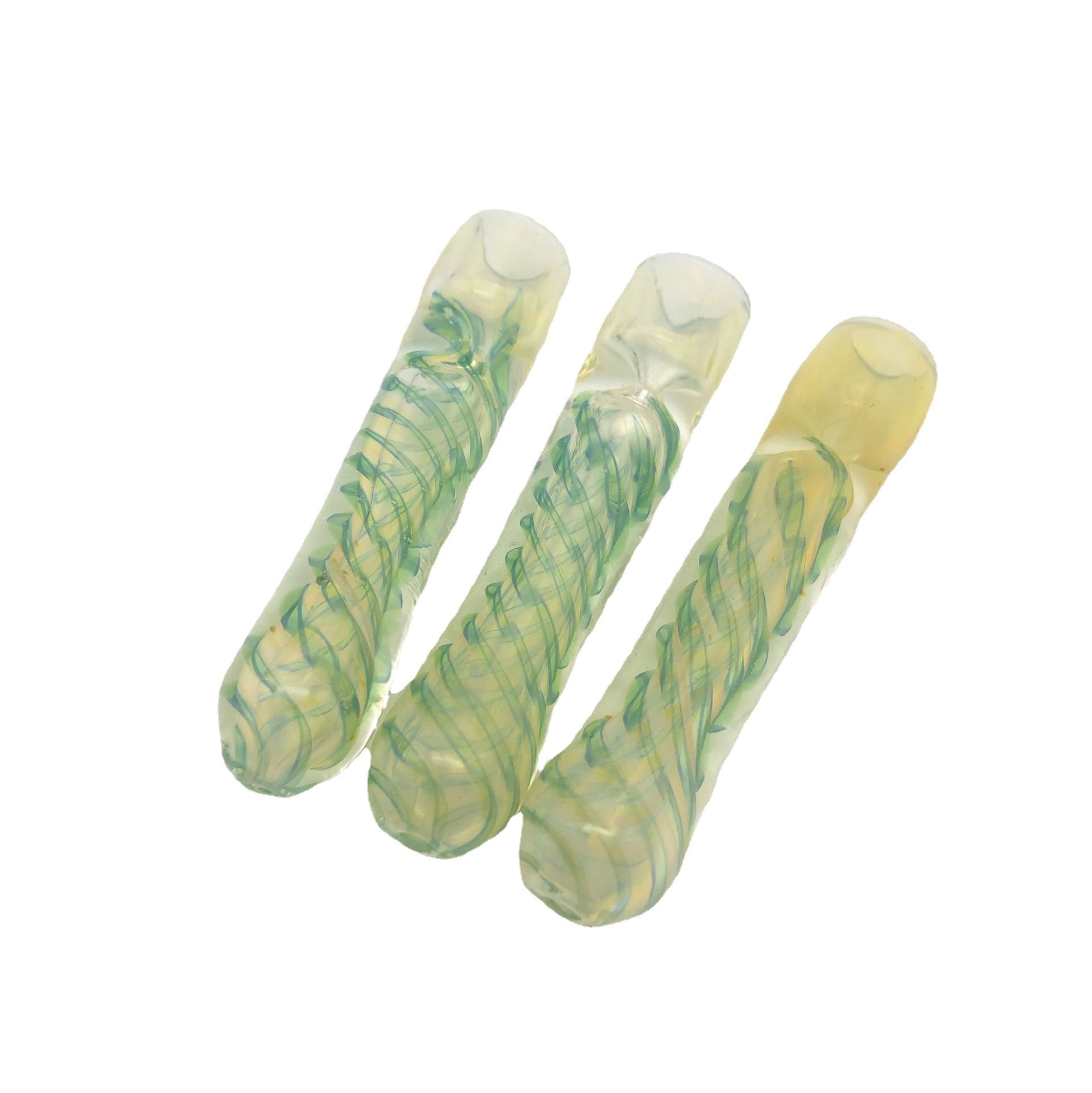 

Smoking pipe Classic interior painted silver 90mm long smoked glass pipe