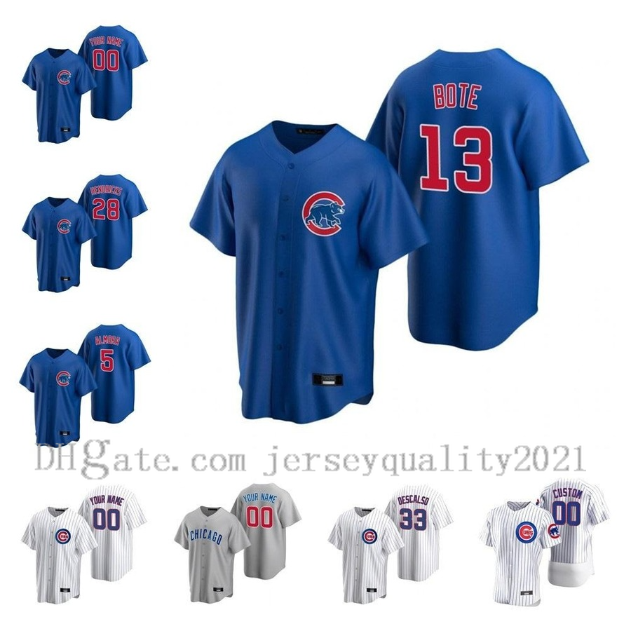 

Custom Baseball Jerseys Cubs Jersey Anthony Rizzo Javier Baez Kris Bryant Kyle Schwarber Jason Heyward Albert Almora Jr. David Bote 2021 Men, Blue;black