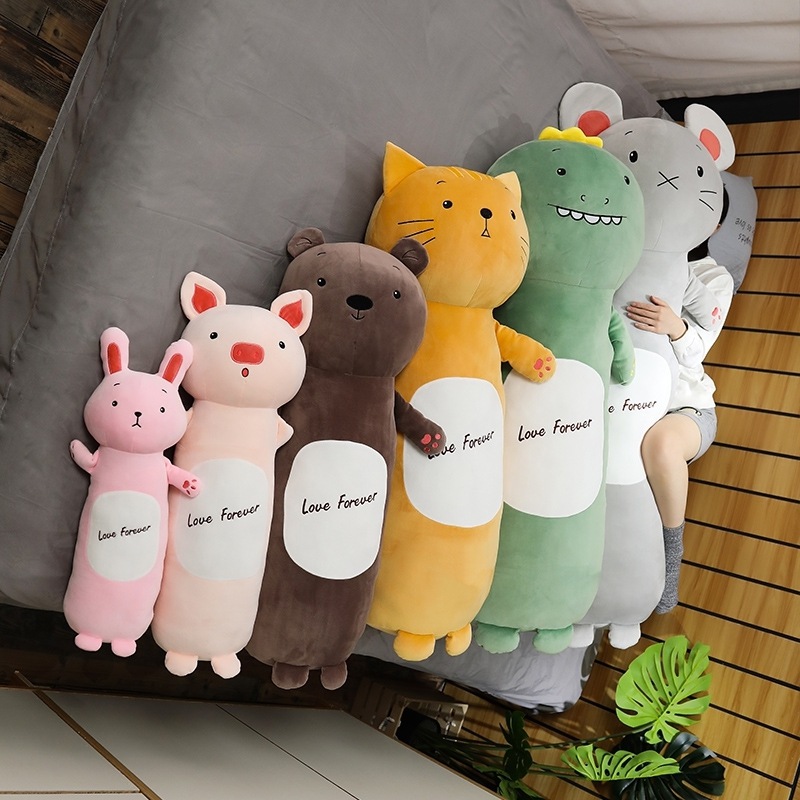 

Cute long pillow doll sleep pillow cartoon animal bed toy leaning on a pillow pad female birthday ceremony