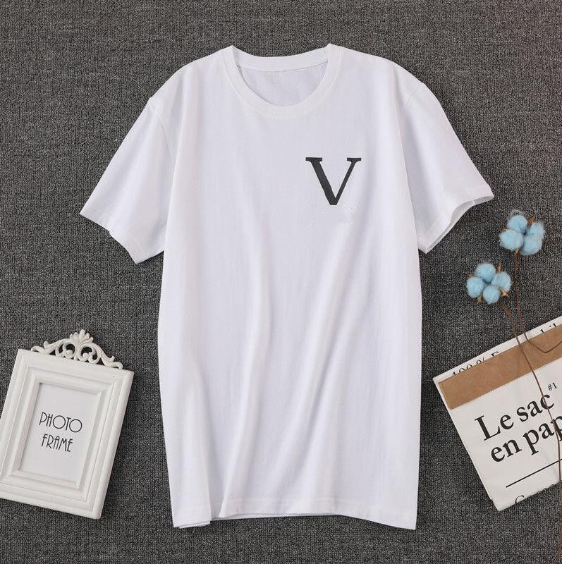 

2021spring/summer fashion women's & tee round collar pure cotton casual couples with short sleeve plus size loose men miss t-shirt ind, White
