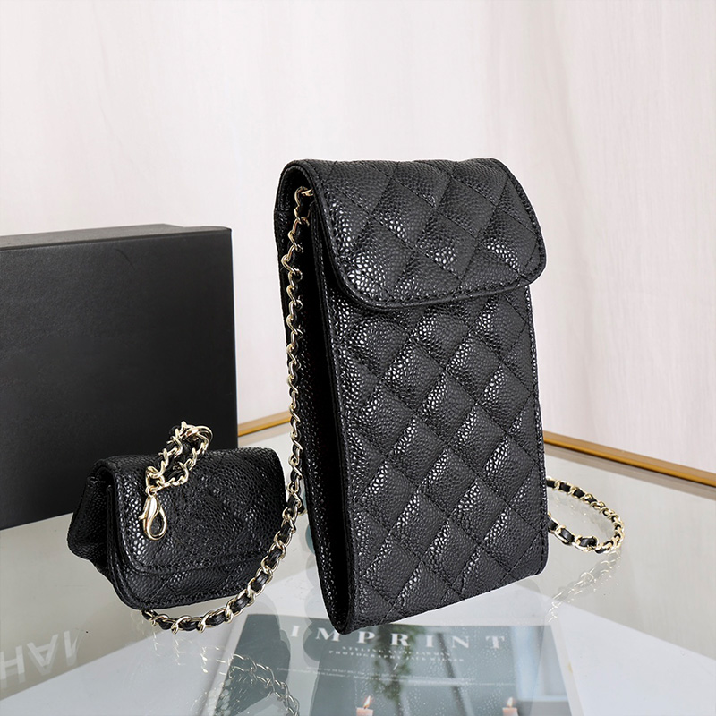 

Women Luxurys Designers Bags 2021 Crossbody Bag Caviar Grain Polka Dot Leather Mobile Phone Bag. Mother and ChildBag Crossbody. Chain Should