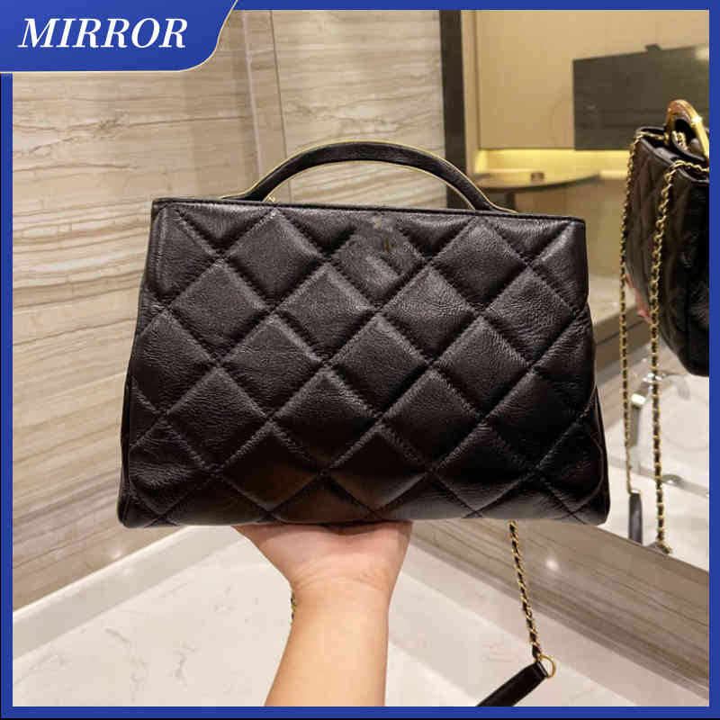 

MIRROR High Quality New Handbag Travel Cosmetic Packet Messenger Wallet Leather Waterproof Evening Bag, Black