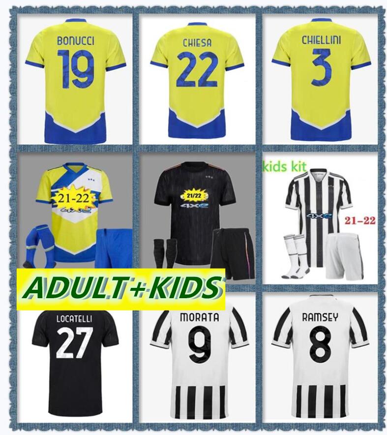 

RONALDO JUVE MORATA Third Soccer Jerseys 2021 22 Home Away BONUCCI DYBALA CHIESA CHIELLINI DE LIGT maillots foot D.COSTA CUADRADO Football