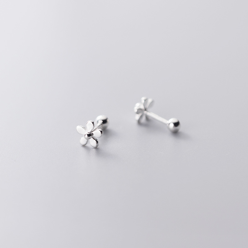 

La Monada Flower Earrings Studs 925 Sterling Silver Fine Jewelry Minimalist Beautiful Earring For Women Silver 925 Korean 387 B3