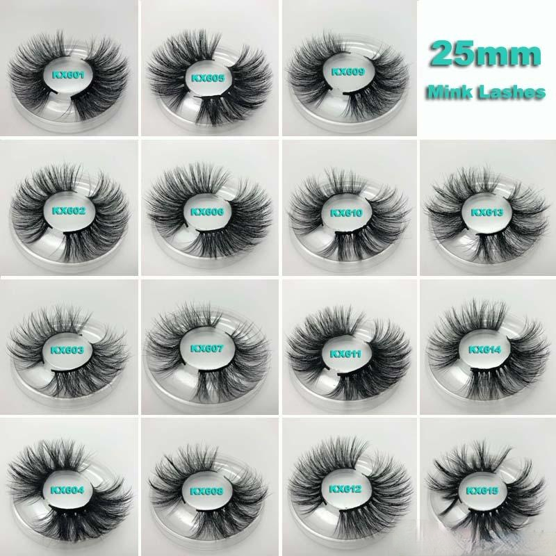 NEW 25mm 3D Mink Eyelash 5D Mink Eyelashes Natural False Eyelashes Big Volumn Mink Lashes Luxury Makeup Dramatic Lashes