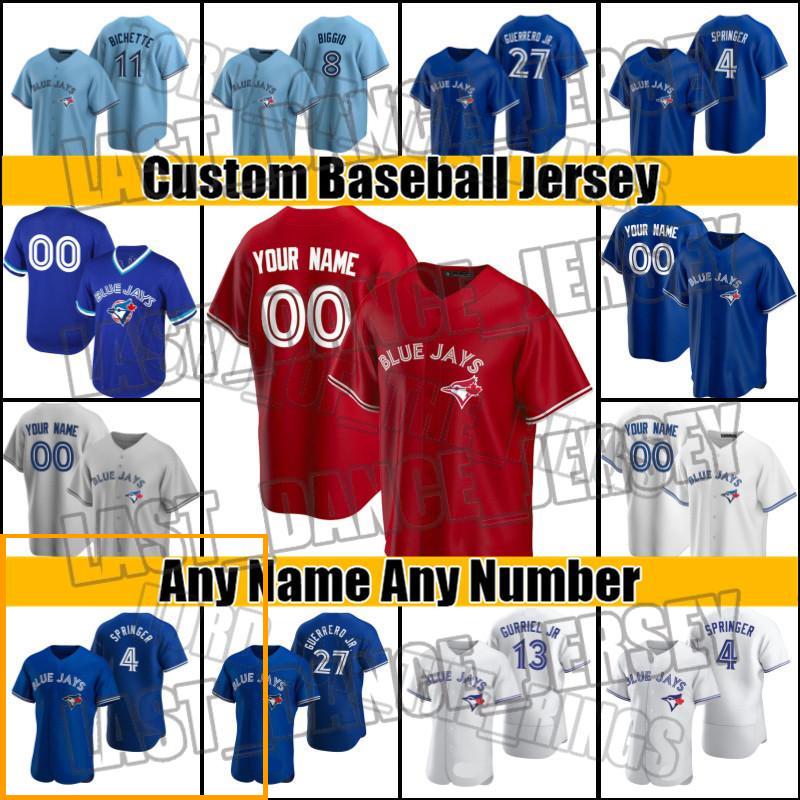 

Blue Jays Vladimir Guerrero Jr George Springer Jersey Toronto Jersey Marcus Semien Bo Bichette Jerseys Lourdes Gurriel Jr. Cavan Biggio xc5s, Blue;black