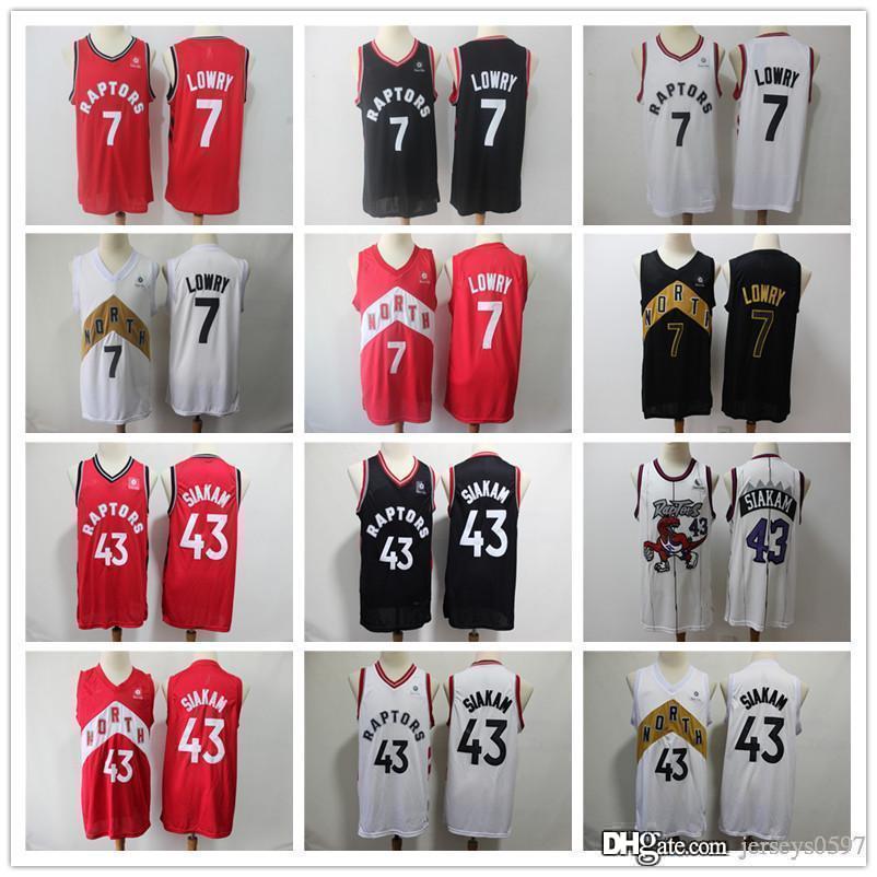 

Mens TorontoRaptorsThrowback jerseys Pascal 43 Siakam Kyle 7 Lowry Basketball Shorts Basketball Jersey purple black Red, Color