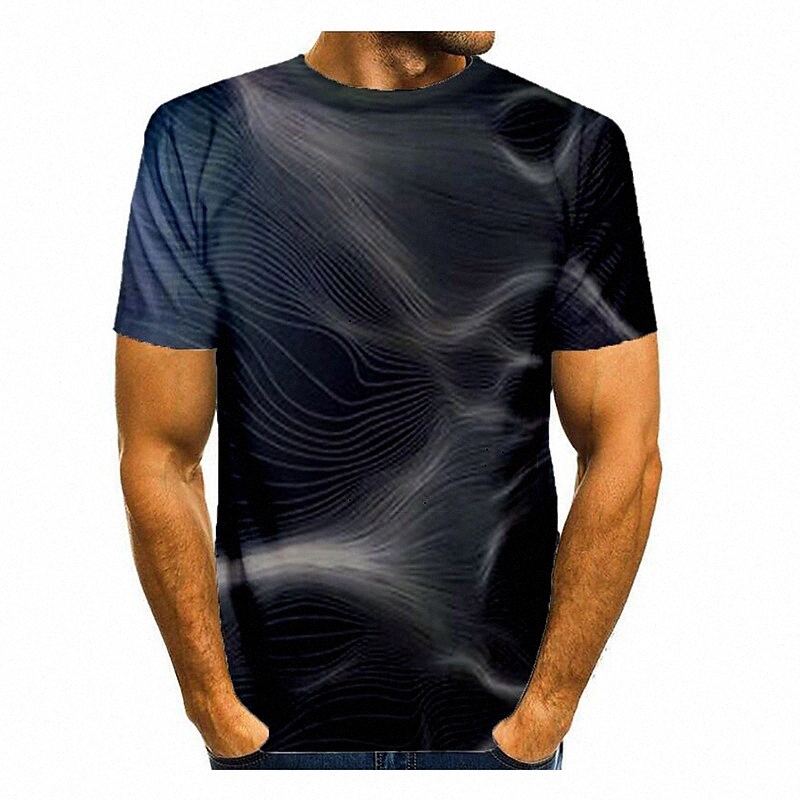 T-shirt pour homme graphique col rond imprimé quotidien à manches courtes à manches courtes de base bleu violet bleu m0fv #
