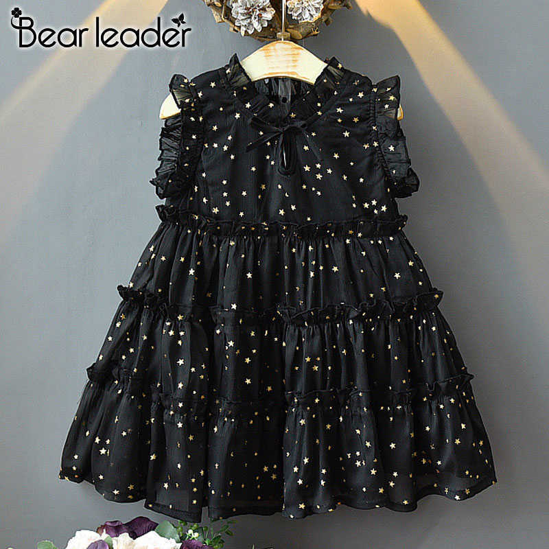 

Bear Leader Girls Princess Dress Summer Girl Kids Party Dresses Starry Sequins Outfits Birthday Gown Children Clothing 3 7Y 210708, Ah214 black
