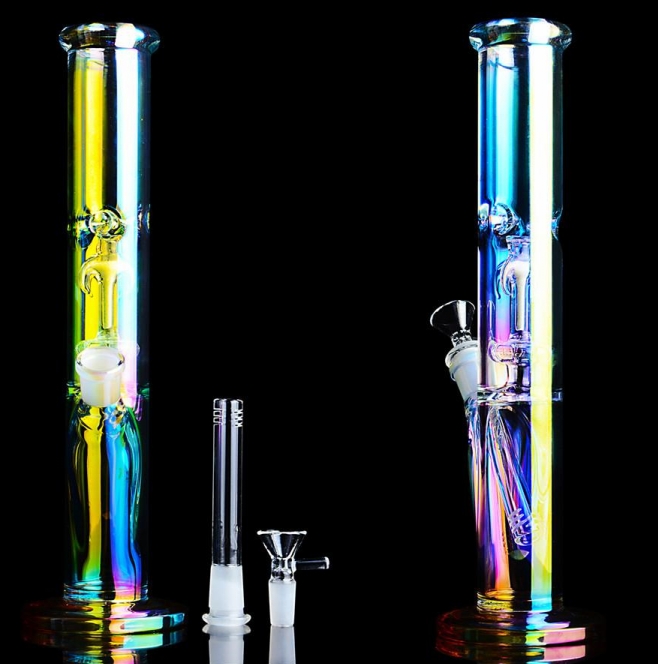 

glow in the dark bong hookahs smoking pipe bubbler heady glass dab rigs dowmstem perc dabber ice catcher cigarette
