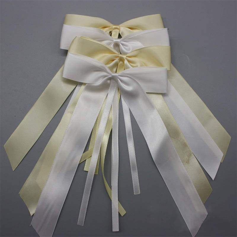 Wedding Car Decor Ribbon Bows Terylene Party Chairs Decoration Delicate Wedding Supplies Portable Chairs Cloth Accessories 50Pcs-image-690291688